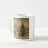 antieke dorp kerst mok  (Voorkant links)