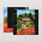 ANTIEKE DORPSE UITSTRALING IN TUSCANJE, rood blauw Kaart (Voorkant / Achterkant)