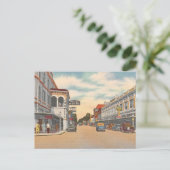 Antieke Downtown Ft. Myers FL Briefkaart (Staand voorkant)