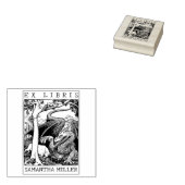 Antieke Draak Aangepaste Ex Libris Bibliotheekboek Rubberstempel (Gestempeld)