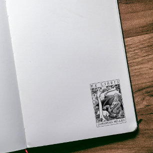 Antieke Draak Aangepaste Ex Libris Bibliotheekboek Rubberstempel