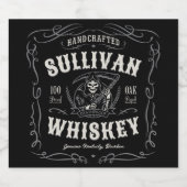Antieke drank ADD NAME Oude Grim Reaper Whiskey Bier Etiket (Enkel label)