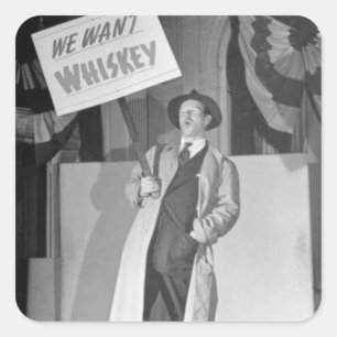 Antieke drankverbod bier, Wij willen bier drankver Vierkante Sticker