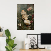 Antieke drie eendjes afdrukbare kunst, eend poster (Thuiskantoor)