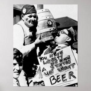 Antieke Drooglegging Bier, We Willen Bier Droogleg Poster