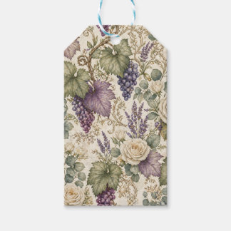 Antieke Druiven, Lavendel & Witte Rozen Cadeaulabel