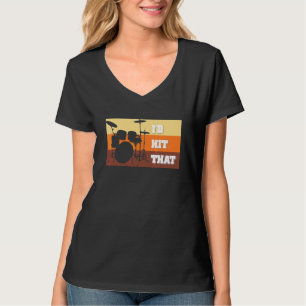 Antieke Drummer Waarop Ik Zou Slaan Percussie Tro T-shirt