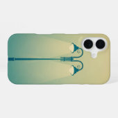 Antieke dubbele straatlantaarn iPhone 16 hoesje (Achterkant horizontaal)