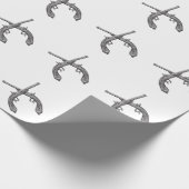 Antieke duelpistolen cadeaupapier (Hoek)