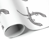 Antieke duelpistolen cadeaupapier (Rol Hoek)