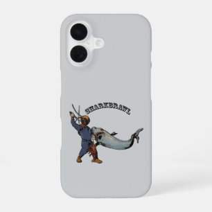 Antieke duiker die vecht met een haai om een kreef iPhone 16 hoesje