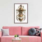 Antieke Duikhelm Canvas Afdruk (Insitu (Woonkamer))