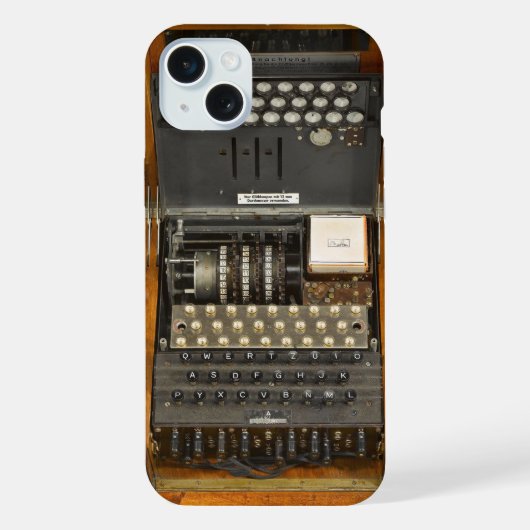 Antieke Duitse Enigma uit WOII iPhone Hoesje (Achterkant)