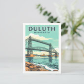 Antieke Duluth Minnesota Briefkaart (Staand voorkant)