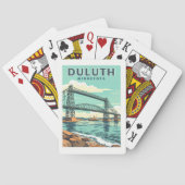 Antieke Duluth Minnesota Pokerkaarten (Achterkant)
