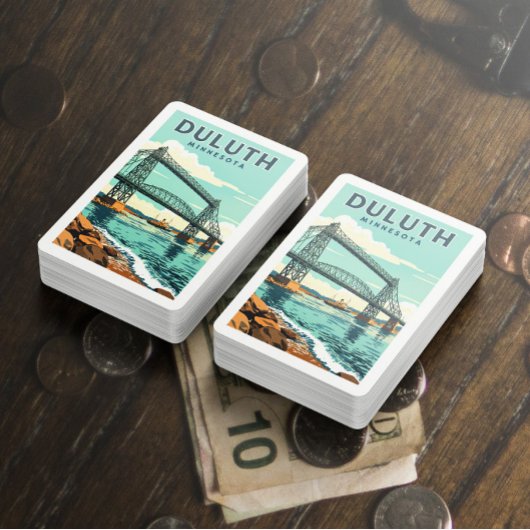 Antieke Duluth Minnesota Pokerkaarten