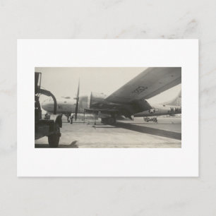 Antieke echte foto uit WOII van B-29 bommenwerper Briefkaart