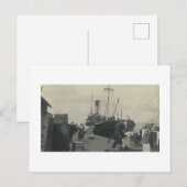 Antieke echte fotoboot briefkaart (Voorkant / Achterkant)