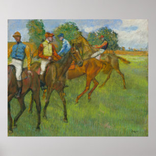 Antieke Edgar Degas Voor de Wedren Paardenkunst Poster