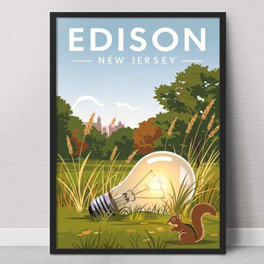 Antieke Edison New Jersey Poster
