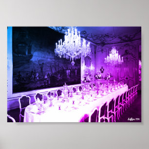 Antieke eetkamer van het paleis Hofburg in Wenen,  Poster
