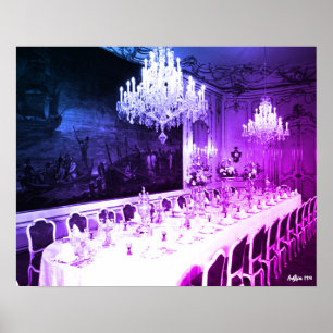 Antieke eetkamer van het paleis Hofburg in Wenen, Poster