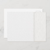 Antieke effen witte structuur trouw uitnodiging (Voorkant / Achterkant)