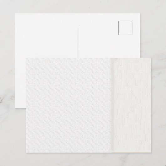 Antieke effen witte structuur trouw uitnodiging briefkaart (Voorkant / Achterkant)