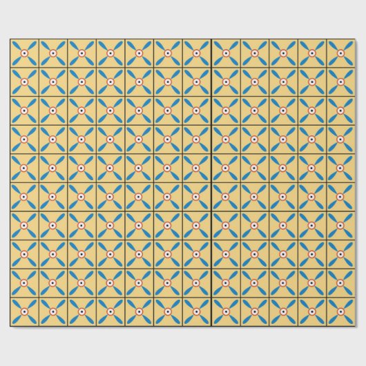 antieke egypte florale geometrische achtergrond cadeaupapier (Vlak)