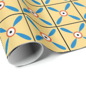 antieke egypte florale geometrische achtergrond cadeaupapier (Rol Hoek)