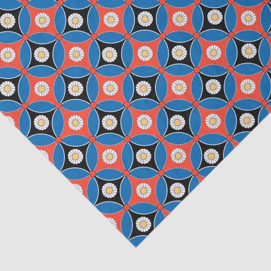 antieke egypte florale geometrische achtergrond tissuepapier (Detail)