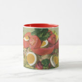Antieke eieren tomatensalade mok (Midden)