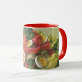 Antieke eieren tomatensalade mok (Voorkant rechts)
