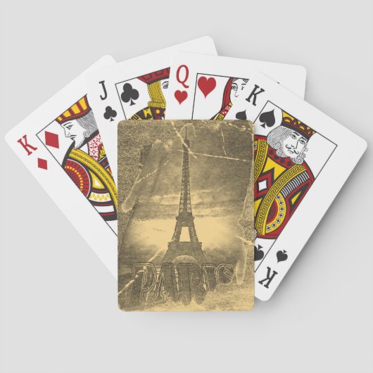 Antieke Eiffeltoren Parijs Speelkaarten (Achterkant)