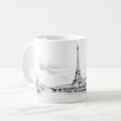 Antieke Eiffeltoren, schetsontwerp Koffiemok (Voorkant links)