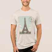 Antieke Eiffeltoren Tri-Blend Shirt (Voorkant)