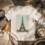 Antieke Eiffeltoren Tri-Blend Shirt