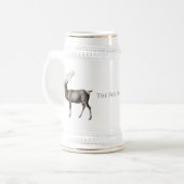 Antieke eland- en naamontwerp bierpul (Voorkant links)
