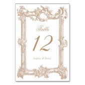 Antieke Elegante Barokke Lijst Goud Bruiloft Kaart (Voorkant)