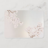 Antieke Elegante Parel Romantische Trouwdag Informatiekaartje (Achterkant)