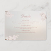 Antieke Elegante Parel Romantische Trouwdag Informatiekaartje (Voorkant)