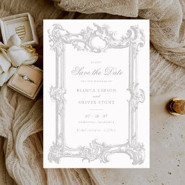 Antieke Elegante Sierlijst Trouw Save Date Kaart