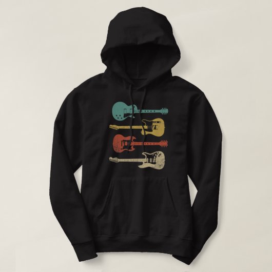 Antieke Elektrische Gitaren Hoodie (Design voorkant)
