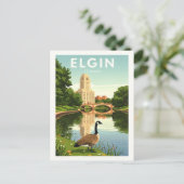 Antieke Elgin Illinois Briefkaart (Staand voorkant)