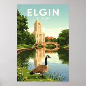 Antieke Elgin Illinois Poster (Voorkant)