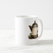 Antieke Emaille Koffiepot Koffiemok (Voorkant rechts)