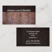 antieke en verzamelobjecten visitekaartje (Voorkant / Achterkant)