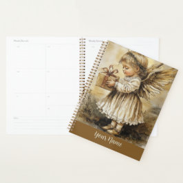 Antieke Engel Planner Personaliseer met Uw Naam"