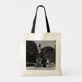 Antieke Engeland Londen Peter Pan-beeld Kensington Tote Bag (Achterkant)