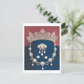 Antieke Engelse sieraden met tiara Briefkaart (Staand voorkant)